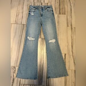 NWOT Hidden Happi Light Blue High Rise Stretch Flare Jeans